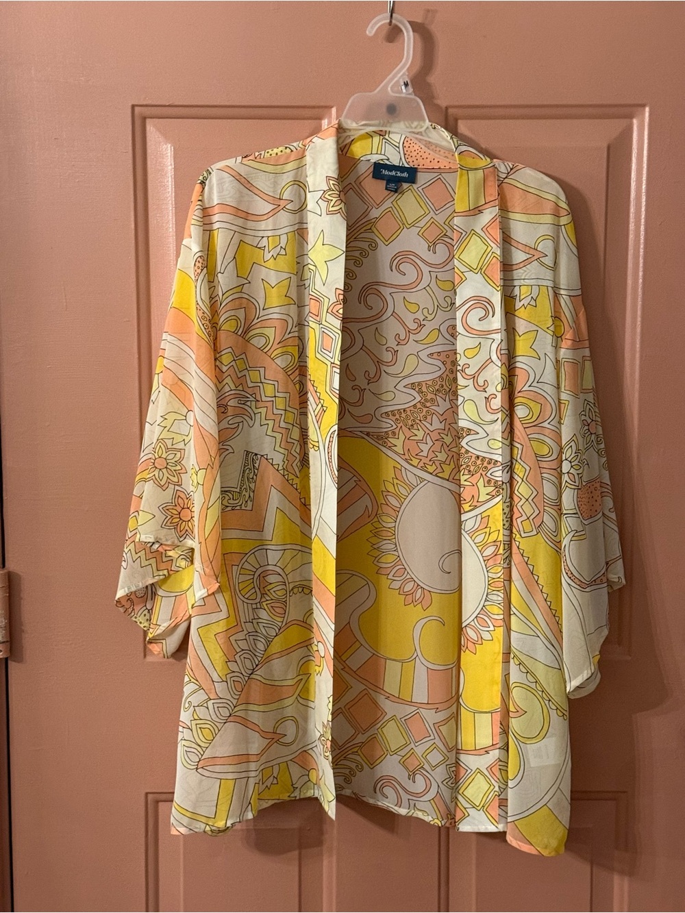 NWOT ModCloth Retro Kimono - Yellow & Peach